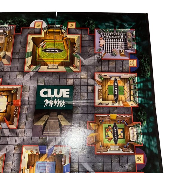Vintage 2002 Clue Game Board Foldable Replacement Parts Parker Brothers - Picture 3 of 7